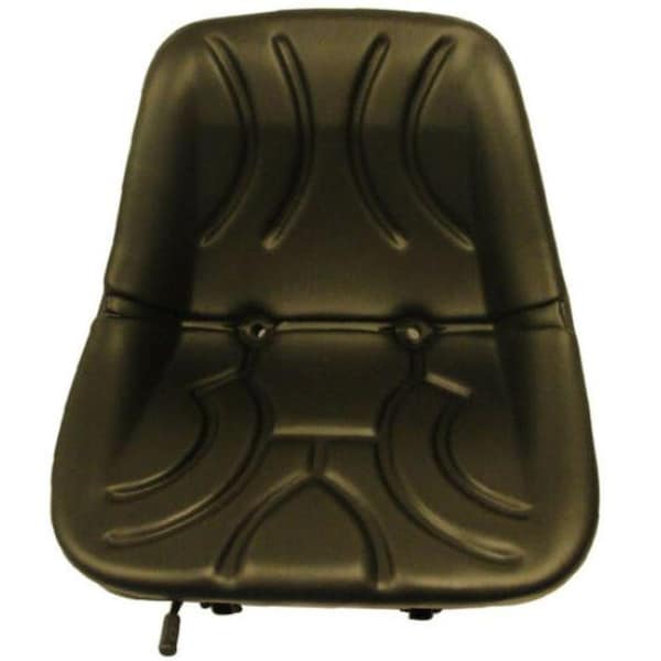Tractor Seat 15" Low Back Bucket Style Seat Metal Pan w/ Drain & Slide Adjust